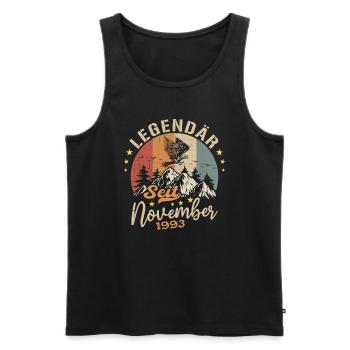 Legendär Seit November 1993 - 1993 - Männer Premium Bio Tank Top - Schwarz - Vorne - Michal (187cm)