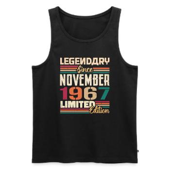 Legendär Seit November 1967 - Geschenk 1967 - Männer Premium Bio Tank Top - Schwarz - Vorne - AI Model Male 178 light (178cm)