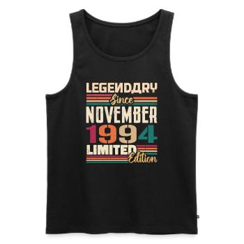 Legendary since November 1994 - Gift 1994 - Men's Premium Organic Tank Top - black - Front - AI Model Male 178 light (178cm)