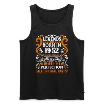 Legends are Born In 1952 Birthday Gift -1952 - Men's Premium Organic Tank Top - black - Front - Michal (187cm)