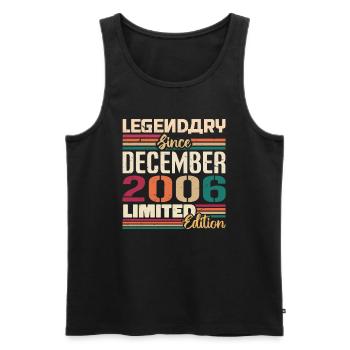Legendary since December 2006 Vintage December 2006 - Men's Premium Organic Tank Top - black - Front - Michal (187cm)