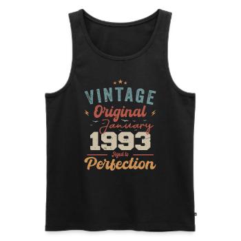 January 1993 Legend for 31 years - Men's Premium Organic Tank Top - black - Front - Michal (187cm)