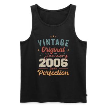 January 2006 Legend for 18 years - Men's Premium Organic Tank Top - black - Front - Michal (187cm)