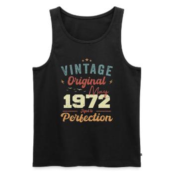 Mai 1972 Geburtstag Mai 1972 Geschenk Mai 1972 - Männer Premium Bio Tank Top - Schwarz - Vorne - Michal (187cm)