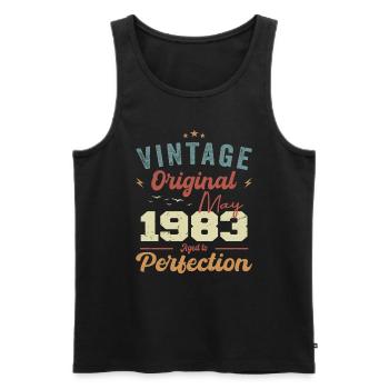 May 1983 Birthday May 1983 Gift May 1983 - Men's Premium Organic Tank Top - black - Front - Michal (187cm)
