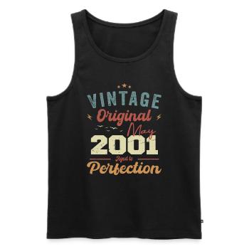 Mai 2001 Geburtstag Mai 2001 Geschenk Mai 2001 - Männer Premium Bio Tank Top - Schwarz - Vorne - Michal (187cm)