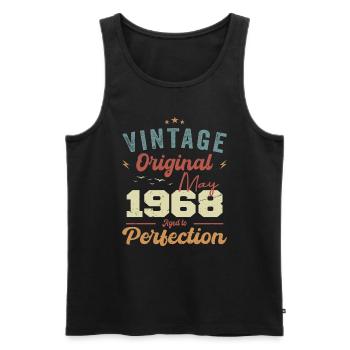 Mai 1968 Geburtstag Mai 1968 Geschenk Mai 1968 - Männer Premium Bio Tank Top - Schwarz - Vorne - Michal (187cm)