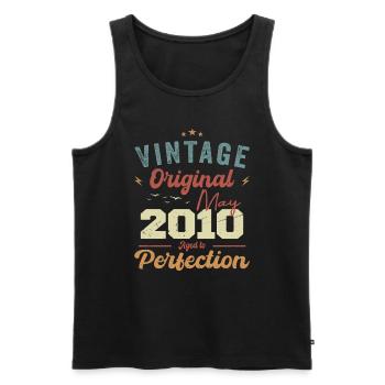 May 2010 Birthday May 2010 Gift May 2010 - Men's Premium Organic Tank Top - black - Front - AI Model Male 178 light (178cm)