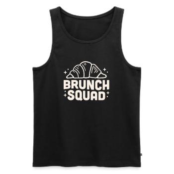 Brunch Squad Croissants - Männer Premium Bio Tank Top - Schwarz - Vorne - AI Model Male 178 light (178cm)