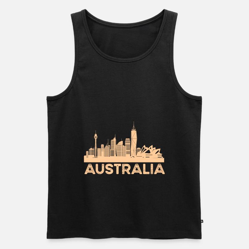 Australien - Männer Premium Bio Tank Top - Schwarz