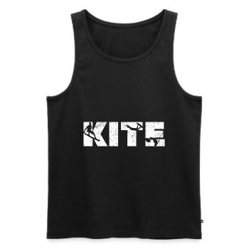 Kitesurfing - Männer Premium Bio Tank Top - Schwarz - Vorne - AI Model Male 178 light (178cm)