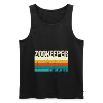 Zoowärter - Männer Premium Bio Tank Top - Schwarz - Vorne - Michal (187cm)