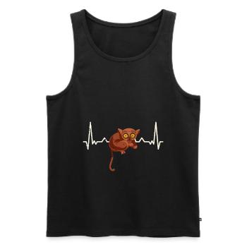 Niedliche Tarsier-Affenfamilie - Männer Premium Bio Tank Top - Schwarz - Vorne - Michal (187cm)