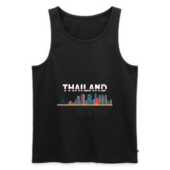Thailand - Männer Premium Bio Tank Top - Schwarz - Vorne - Michal (187cm)