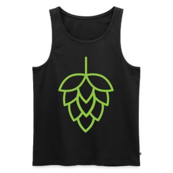 Houblon de bière - Débardeur bio Premium Homme - noir - Devant - AI Model Male 178 light (178cm)