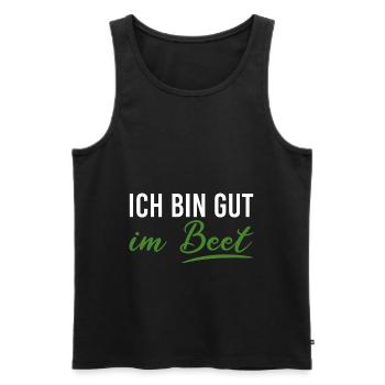 Ich bin gut im Beet lustige Gärtner Gartenarbeit - Männer Premium Bio Tank Top - Schwarz - Vorne - Michal (187cm)