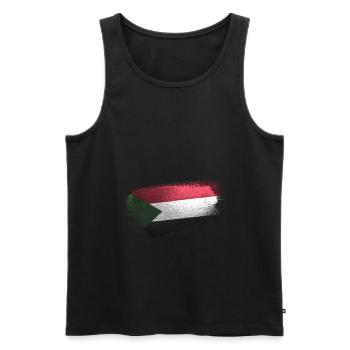 Sudan - Männer Premium Bio Tank Top - Schwarz - Vorne - AI Model Male 178 light (178cm)