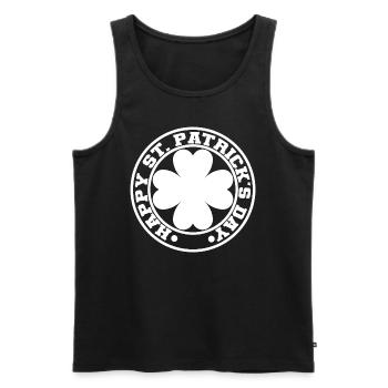 Cadeau de la Saint-Patrick Trèfle Hommes, Femmes, Enfants - Débardeur bio Premium Homme - noir - Devant - Michal (187cm)
