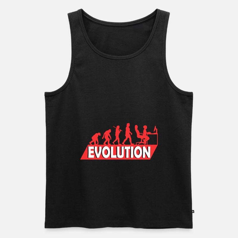 Computer Nerd Programmierer Evolution witzige - Männer Premium Bio Tank Top - Schwarz
