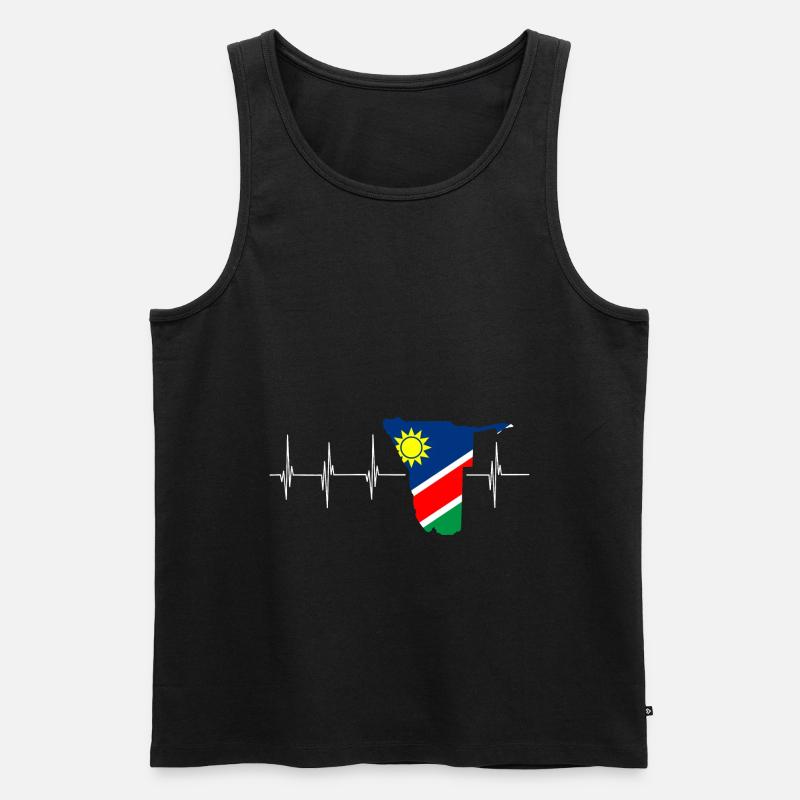 Namibia Afrika Shirt Geschenkidee - Männer Premium Bio Tank Top - Schwarz