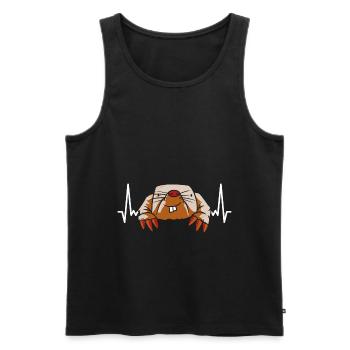 Lustiger nackter Maulwurf Ratte hässliches Nagetie - Männer Premium Bio Tank Top - Schwarz - Vorne - Michal (187cm)