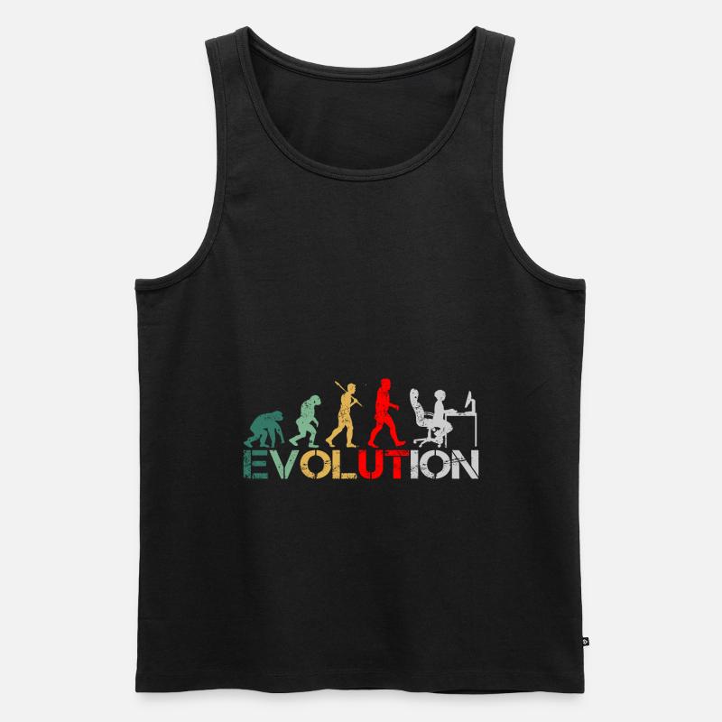 Computer Nerd Programmierer Evolution witzige - Männer Premium Bio Tank Top - Schwarz