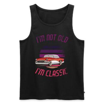 Je ne suis pas vieux Je suis classique Drôle de voiture Graphique - Débardeur bio Premium Homme - noir - Devant - AI Model Male 178 light (178cm)
