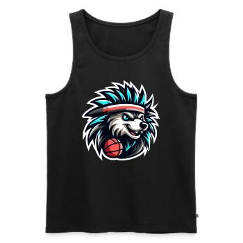 Équipe de basket-ball Porcupine - Débardeur bio Premium Homme - noir - Devant - Michal (187cm)