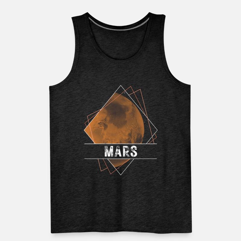 Mars Planet Solar System Men's Premium Organic Tank Top