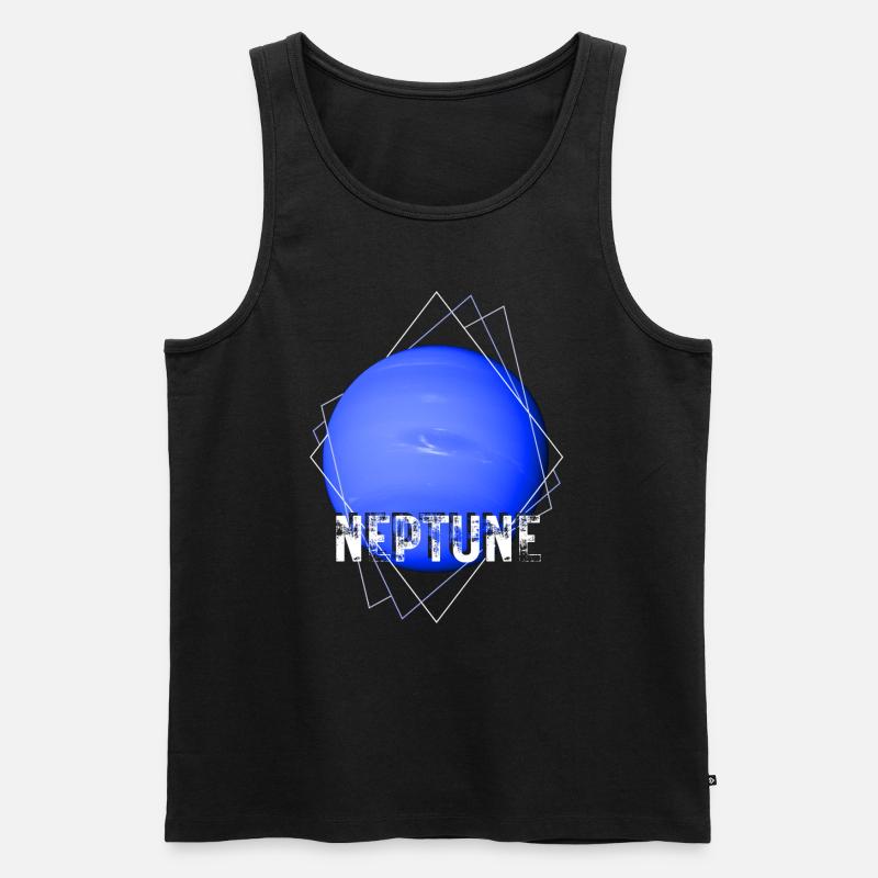 Neptun Planet - Männer Premium Bio Tank Top - Schwarz