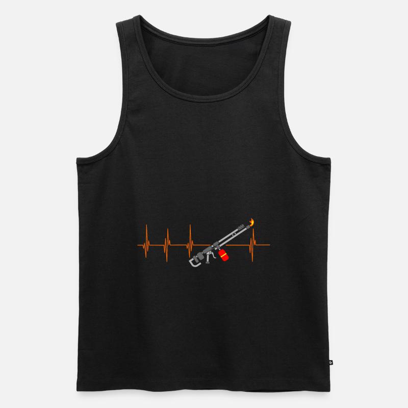 Flammenwerfer Schneeräumung Geschenk - Männer Premium Bio Tank Top - Schwarz