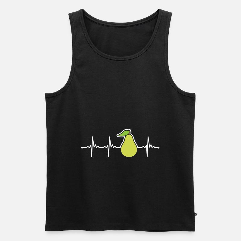 Birne - Männer Premium Bio Tank Top - Schwarz