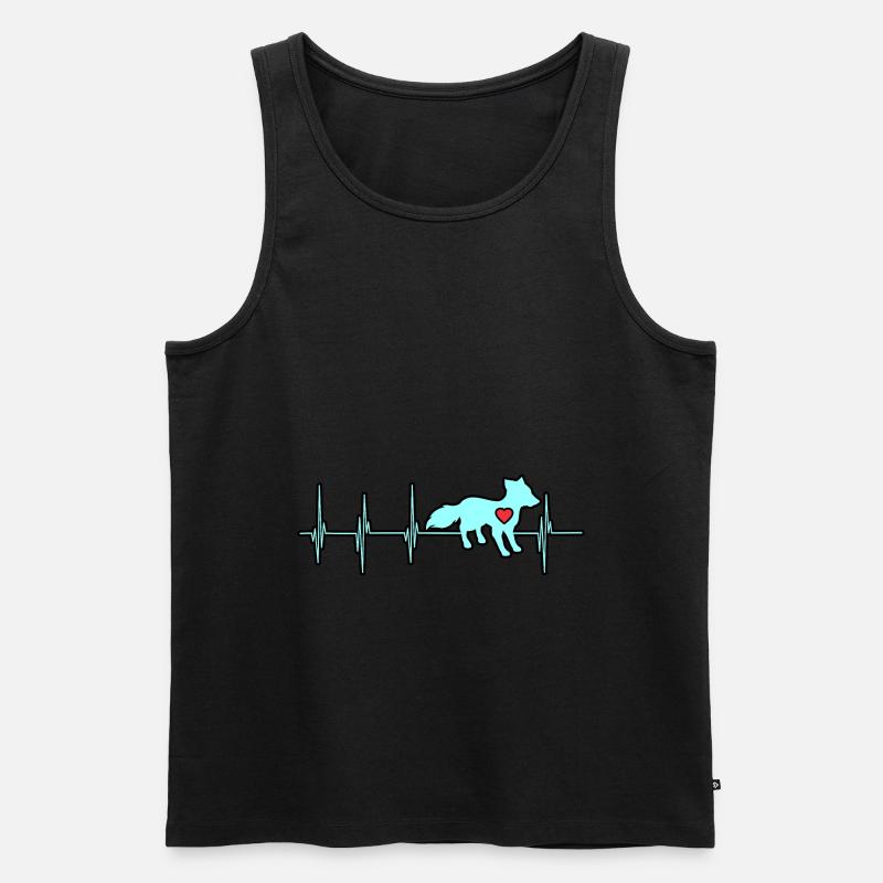 Polarfuchs - Männer Premium Bio Tank Top - Schwarz
