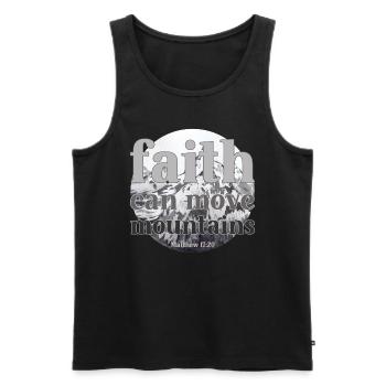 Live by faith - Christian design - Men's Premium Organic Tank Top - black - Front - Michal (187cm)