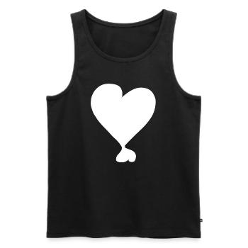 zwei Herzen Herz symbol - Männer Premium Bio Tank Top - Schwarz - Vorne - Michal (187cm)