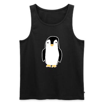 pinguin Tier Symbol vogel - Männer Premium Bio Tank Top - Schwarz - Vorne - AI Model Male 178 light (178cm)