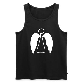 Wings flying symbol Angel protect - Men's Premium Organic Tank Top - black - Front - Michal (187cm)
