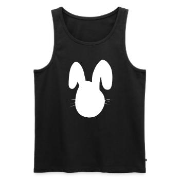 Hase Tier Symbol Tiere - Männer Premium Bio Tank Top - Schwarz - Vorne - Michal (187cm)