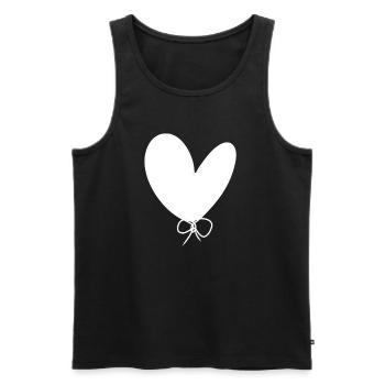 Bow Heart Icon - Men's Premium Organic Tank Top - black - Front - Michal (187cm)