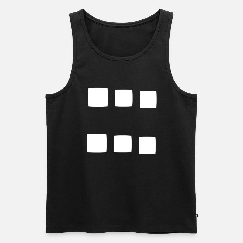 Pattern square square symbol - Men's Premium Organic Tank Top - black