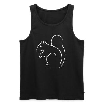 Eichhhörnchen Tiere Tier Symbol Tierliebe - Männer Premium Bio Tank Top - Schwarz - Vorne - AI Model Male 178 light (178cm)