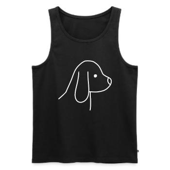 Dog, Head, Animal, Icon, Pet - Men's Premium Organic Tank Top - black - Front - Michal (187cm)