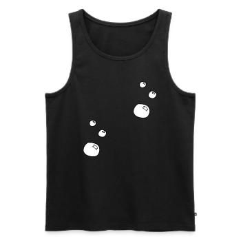 Soap bubbles circles shape water pattern - Men's Premium Organic Tank Top - black - Front - Michal (187cm)
