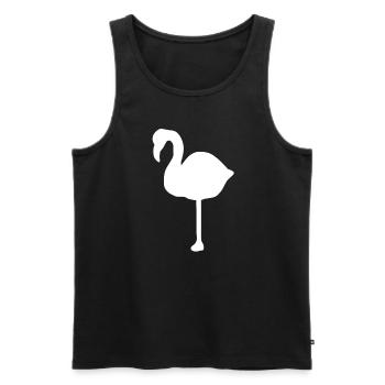 flamingo symbol tier - Männer Premium Bio Tank Top - Schwarz - Vorne - AI Model Male 178 light (178cm)