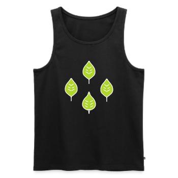 quatre feuilles vertes naturelles - Débardeur bio Premium Homme - noir - Devant - AI Model Male 178 light (178cm)