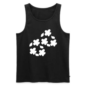 Blume muster natur Pflanze Symbol Blatt - Männer Premium Bio Tank Top - Schwarz - Vorne - AI Model Male 178 light (178cm)