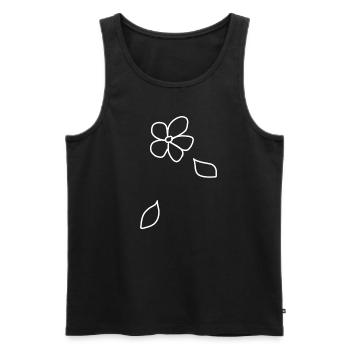 Fleur, Plante, Symbole, Nature, Feuilles - Débardeur bio Premium Homme - noir - Devant - Michal (187cm)