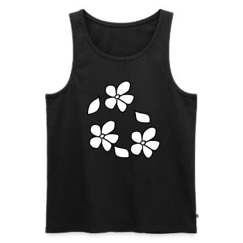 Fleur, Plante, Symbole, Nature, Feuille - Débardeur bio Premium Homme - noir - Devant - Michal (187cm)