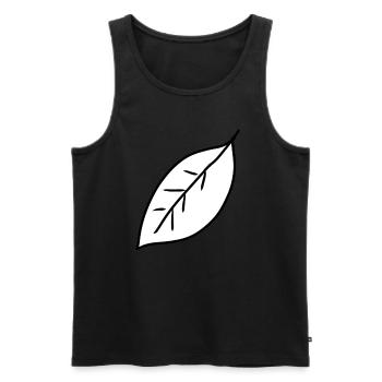 forme d’icône de feuille feuilles nature - Débardeur bio Premium Homme - noir - Devant - AI Model Male 178 light (178cm)