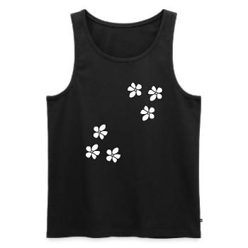 Fleurs Fleur Plante Forme Nature - Débardeur bio Premium Homme - noir - Devant - Michal (187cm)